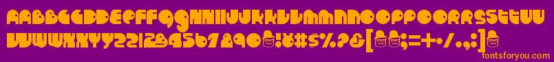 Runtron1983 Font – Orange Fonts on Purple Background