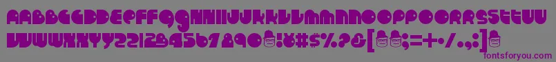 Runtron1983-Schriftart – Violette Schriften auf grauem Hintergrund