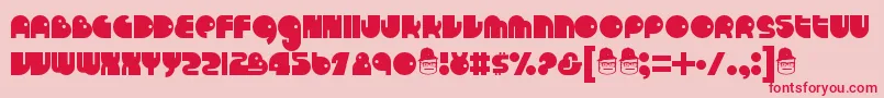Runtron1983 Font – Red Fonts on Pink Background