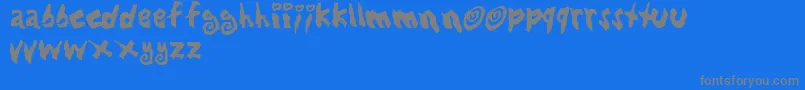 Lovbabe ffy-Schriftart – Graue Schriften auf blauem Hintergrund