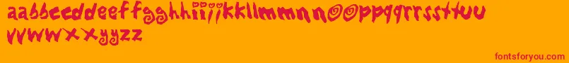 Lovbabe ffy Font – Red Fonts on Orange Background