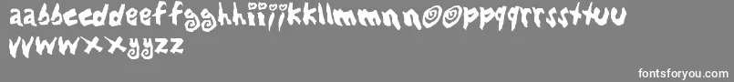 Lovbabe ffy-Schriftart – Weiße Schriften auf grauem Hintergrund