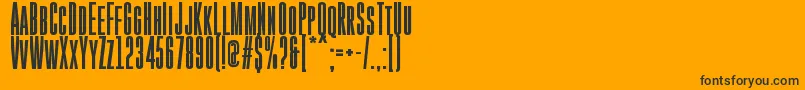 Шрифт GoboldHighBold – чёрные шрифты на оранжевом фоне