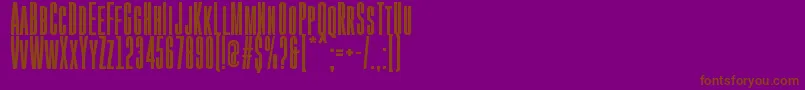 GoboldHighBold-Schriftart – Braune Schriften auf violettem Hintergrund
