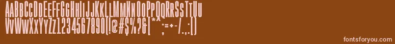 フォントGoboldHighBold – 茶色の背景にピンクのフォント