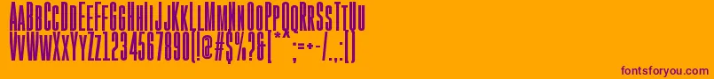 Weitere Informationen zur GoboldHighBold-Schriftart GoboldHighBold-Schriftart – Violette Schriften auf orangefarbenem Hintergrund