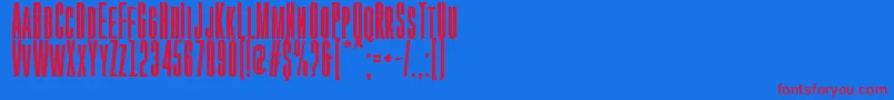 GoboldHighBold-Schriftart – Rote Schriften auf blauem Hintergrund