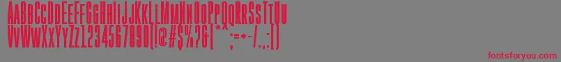 GoboldHighBold-fontti – punaiset fontit harmaalla taustalla