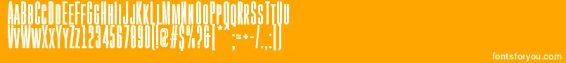 Шрифт GoboldHighBold – белые шрифты на оранжевом фоне
