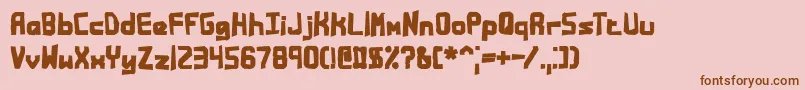 Bandmess Font – Brown Fonts on Pink Background