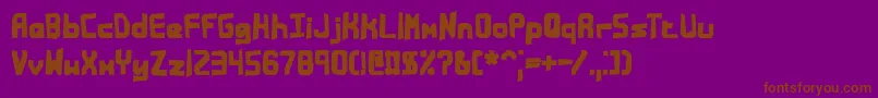 Bandmess Font – Brown Fonts on Purple Background