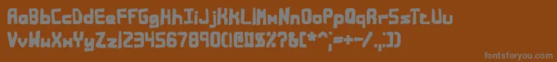 Bandmess Font – Gray Fonts on Brown Background
