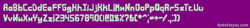 Bandmess Font – Green Fonts on Purple Background