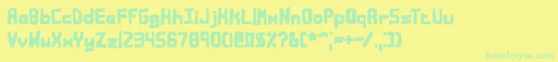 More about Bandmess Font Bandmess Font – Green Fonts on Yellow Background