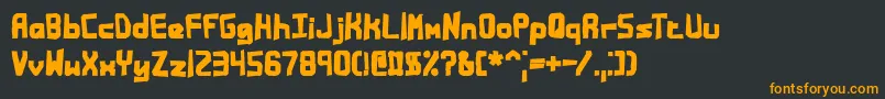 Bandmess Font – Orange Fonts on Black Background