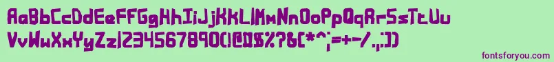 Bandmess Font – Purple Fonts on Green Background