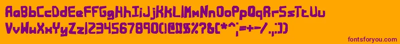 Bandmess Font – Purple Fonts on Orange Background