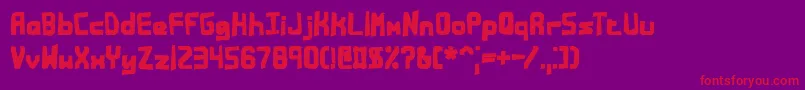 Bandmess Font – Red Fonts on Purple Background