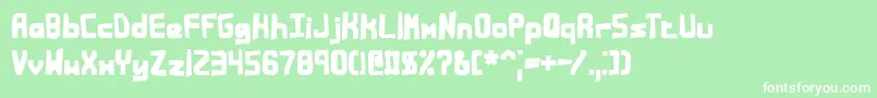 Bandmess Font – White Fonts on Green Background