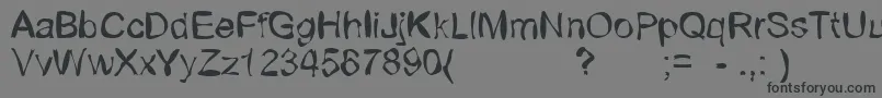 Freakedarial-Schriftart – Schwarze Schriften auf grauem Hintergrund