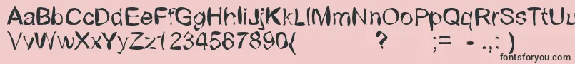 Freakedarial Font – Black Fonts on Pink Background