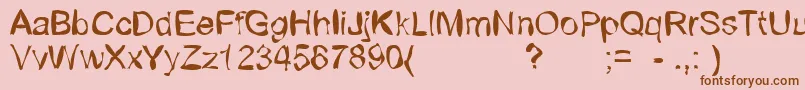 Freakedarial-Schriftart – Braune Schriften auf rosa Hintergrund