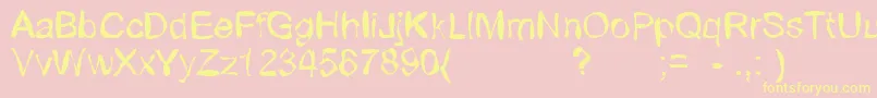 Freakedarial-Schriftart – Gelbe Schriften auf rosa Hintergrund
