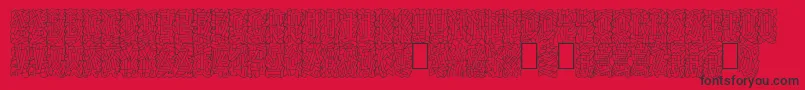 Police Linotypepaintit – polices noires sur fond rouge
