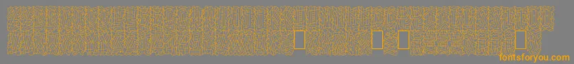 Linotypepaintit-fontti – oranssit fontit harmaalla taustalla