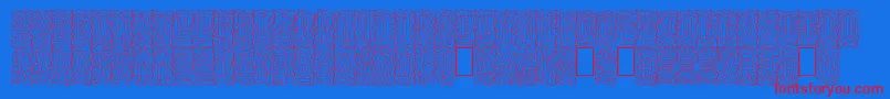 Fonte Linotypepaintit – fontes vermelhas em um fundo azul
