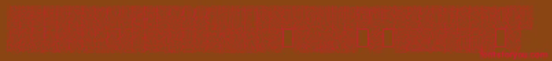 Linotypepaintit Font – Red Fonts on Brown Background
