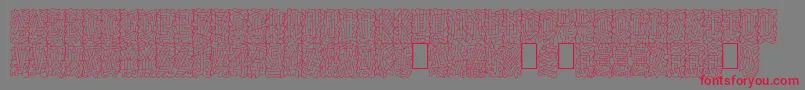 Шрифт Linotypepaintit – красные шрифты на сером фоне