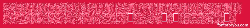 Шрифт Linotypepaintit – белые шрифты на красном фоне