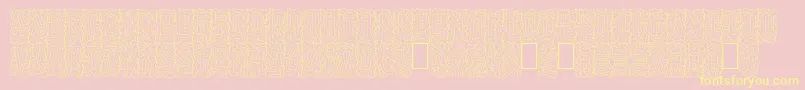 Linotypepaintit Font – Yellow Fonts on Pink Background