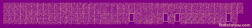 Linotypepaintit Font – Yellow Fonts on Purple Background