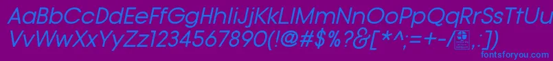 TypoGotikaItalicDemo Font – Blue Fonts on Purple Background