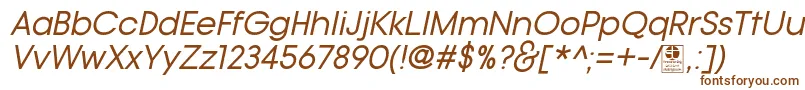 TypoGotikaItalicDemo Font – Brown Fonts on White Background