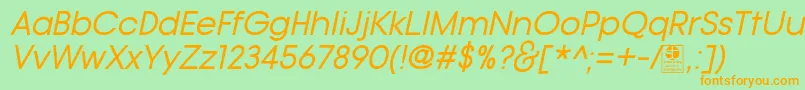 TypoGotikaItalicDemo Font – Orange Fonts on Green Background