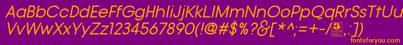 TypoGotikaItalicDemo Font – Orange Fonts on Purple Background