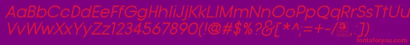 TypoGotikaItalicDemo Font – Red Fonts on Purple Background