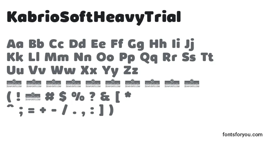 KabrioSoftHeavyTrial Font – alphabet, numbers, special characters