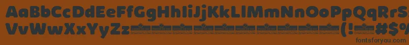 KabrioSoftHeavyTrial Font – Black Fonts on Brown Background
