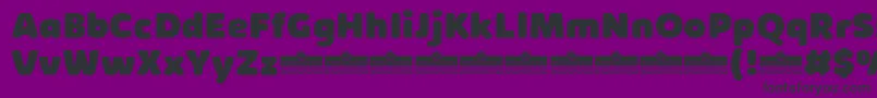 フォントKabrioSoftHeavyTrial – 紫の背景に黒い文字