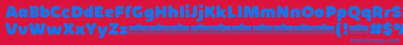 フォントKabrioSoftHeavyTrial – 赤い背景に青い文字