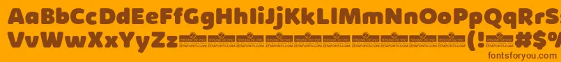Шрифт KabrioSoftHeavyTrial – коричневые шрифты на оранжевом фоне