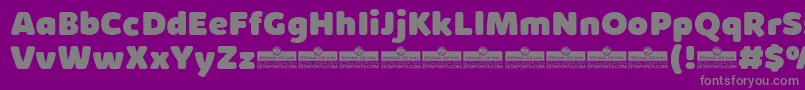 フォントKabrioSoftHeavyTrial – 紫の背景に灰色の文字