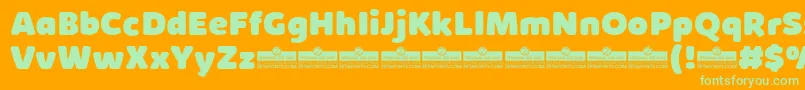 KabrioSoftHeavyTrial Font – Green Fonts on Orange Background