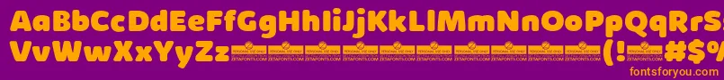 KabrioSoftHeavyTrial Font – Orange Fonts on Purple Background