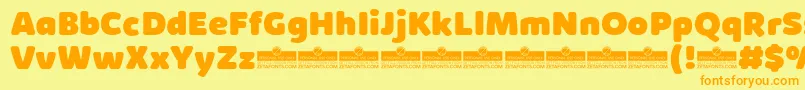 KabrioSoftHeavyTrial Font – Orange Fonts on Yellow Background