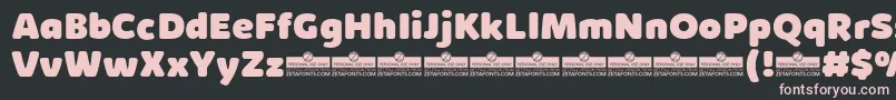 フォントKabrioSoftHeavyTrial – 黒い背景にピンクのフォント